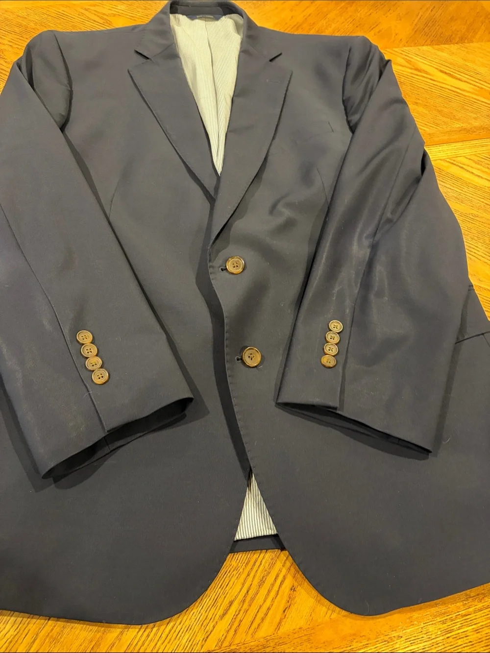 Brooks Brothers Explorer Madison Fit Navy Wool Blazer 46R Two Button Sports Coat
